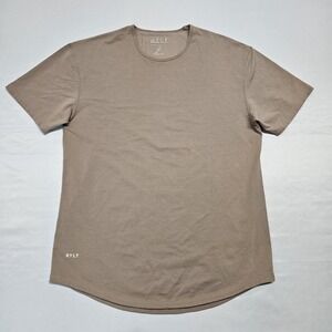 BYLT Premium Basics T-Shirt Men's Large Drop Cut S/S LUX Brown Cotton Athletic